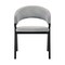 Armen Living Arcadia and Talulah 42" Round Gray and Black Wood 5 Piece Dining Set SETARDI5TAGRBL42 - alternate 7